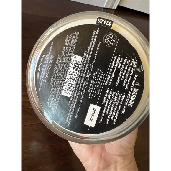 Bath & Body Works Stress Relief Aroma EUCALYPTUS SPEARMINT Large 3 Wick Candle - Picture 4 of 5